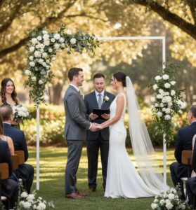 elegant wedding exchange of vows 